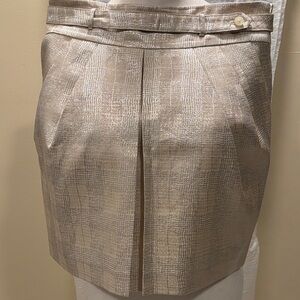 Club Monaco Ivory Skirt with Silver Thread and Pockets - size 6